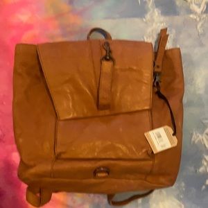 Frye and Co genuine leather backpack. Like New!